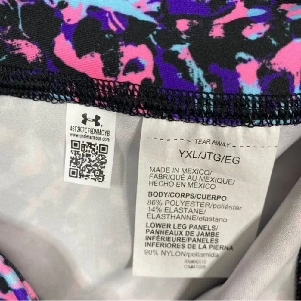 Under Armour Splatter Print Legging Girls Size YXL NEW